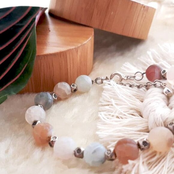 2/70🐞NWT Unique Boho Artisan handcrafted gemstones amazonite handmade Bracelet - Picture 2 of 16